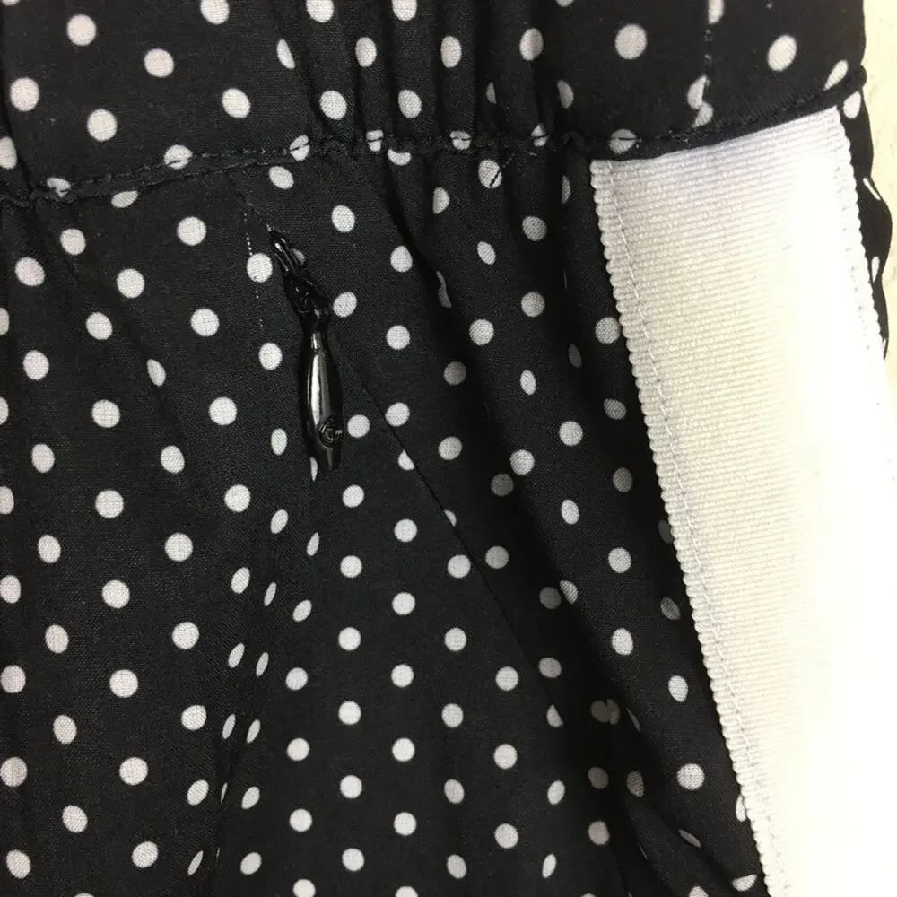 Talbots Black & White Dotted Golf Tennis Athletic  Skort Medium